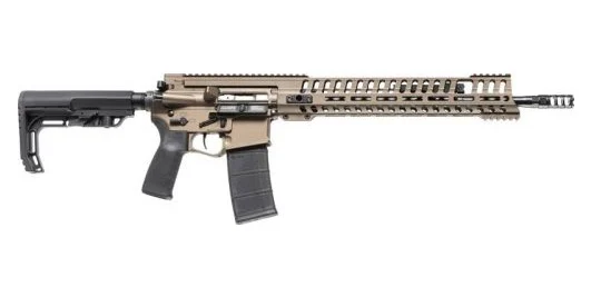 Patriot Ordnance Factory 01145 P415 Edge 223 Rem,5.56x45mm NATO 16.50" 30+1 Burnt Bronze Rec Black 6 Position MFT Stock/Grip | Elite Firearms