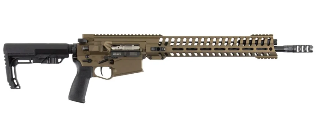 Patriot Ordnance Factory 01467 Revolution Gen4 308 Win,7.62x51mm NATO 16.50" 20+1 Burnt Bronze 6 Position MFT BMS Minimalist Stock MLOK | Elite Firearms