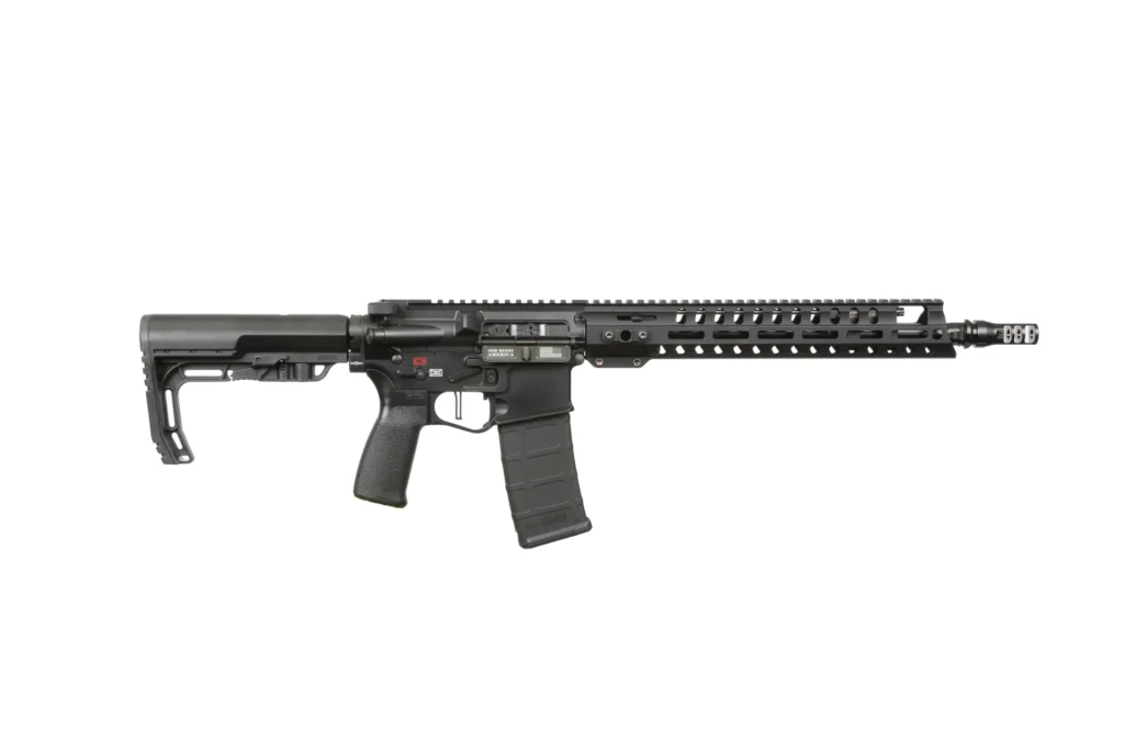 Patriot Ordnance Factory 02039 Renegade + 5.56x45mm NATO 30+1, 13.75" Steel Threaded Barrel, Black Aluminum Receiver | Elite Firearms