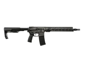 Patriot Ordnance Factory 02049 Minuteman 300 Blackout 30+1 13.75" Black Nitride Barrel/ Tungsten Cerakote Aluminum Receiver Picatinny Rail | Elite Firearms