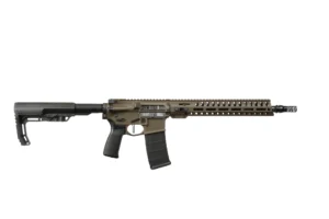 Patriot Ordnance Factory 02047 Minuteman 5.56 NATO 30+1 13.75" Black Nitride Patriot Brown Cerakote Aluminum Receiver Picatinny Rail | Elite Firearms
