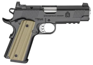 Springfield Armory PO9228AOS 1911 Operator 45 ACP 8+1 4" Black Cerakote Optic Ready Carbon Steel Slide Black Cerakote VZ G10 Grip | Elite Firearms