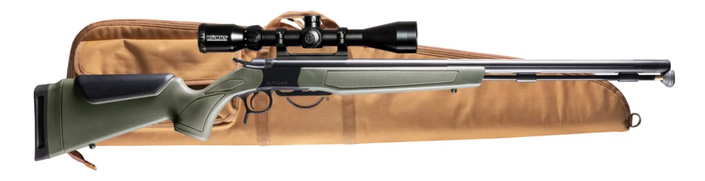 CVA OPTIMA 50 cal Muzzleloader Nitride Stainless Barrel | OD Green - KonusPro 3-9x40 BDC Scope | Elite Firearms