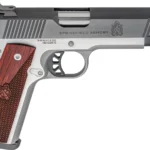 Springfield Armory PX9121L 1911 Ronin 10mm Auto 8+1, 5" Stainless Match Grade Steel Barrel, Blued Serrated Carbon Steel Slide, Stainless Steel Steel Frame w/Beavertail, Crossed Cannon Wood Grip | Elite Firearms