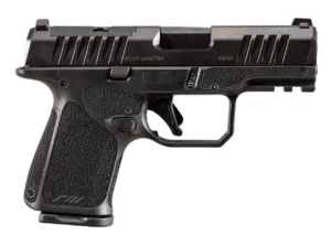 Rost Martin RM1SBLKOSP RM1C  Sub-Compact Frame 9mm Luger 15+1 3.60" Black Match Grade Barrel, Black Tenifer Optic Ready/Serrated Steel Slide, Black Polymer Frame w/Picatinny Rail, Textured Grip | Elite Firearms