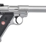 Ruger 40103 Mark IV Target 22 LR 10+1 5.50" Overall Satin Stainless Bull Barrel, Steel Slide & Frame, Black Checkered Polymer Grips | Elite Firearms