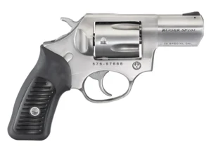 Ruger 5737 SP101 38 Special 2.25" Barrel 5rd Triple-Locking Cylinder, Satin Stainless Steel, Cushioned Rubber With Synthetic Insert Grip, Transfer Bar Safety | Elite Firearms