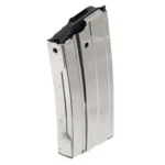 Ruger 90013   20rd 223 Rem Fits AR Platform Silver Nickel