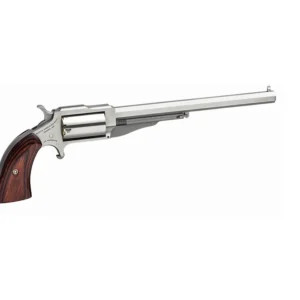 North American Arms 18606 1860 Hogleg *CA Compliant 22 WMR Caliber with 6" Barrel, 5rd Capacity Cylinder, Overall Stainless Steel Finish & Wood Grip
