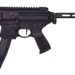 Sig Sauer PMPX4B9 MPX K 9mm Luger Caliber with 4.50" Barrel, 30+1 Capacity, Black Hard Coat Anodized Metal Finish, Folding Pivoting Contour Brace Stock & Black Polymer Grip Right Hand | Elite Firearms