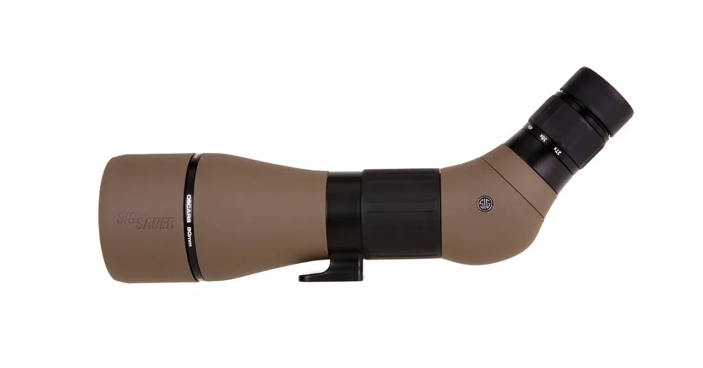 Sig Sauer Electro-Optics SOO82001 OSCAR8  Flat Dark Earth Rubber Armor 27-55x 80mm Angled Body | Elite Firearms