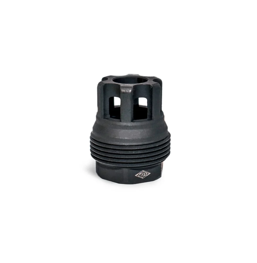 YHM MUZZLE BRAKE 1/2-28 BLACK