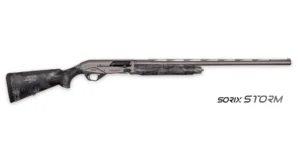 Weatherby XST2028MAG Sorix Full Size 20 Gauge Semi-Auto 3" 2+1 28" Gray Cerakote Vent Rib Barrel & Drilled & Tapped Steel Receiver, Storm Camo Synthetic Stock w/Adj Shim, Ambidextrous | Elite Firearms