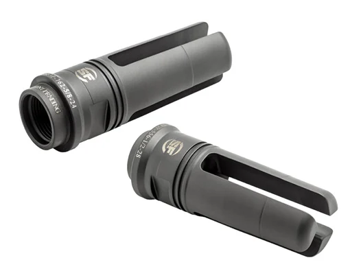 SureFire SF3P7625824 SOCOM 3-Prong Flash Hider Black DLC Stainless Steel with 5/8"-24 tpi Threads & 2.60" OAL for 7.62mm AR-10