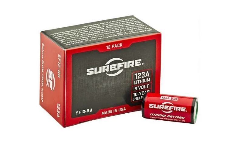 SureFire SF12BB CR123A 3V Li-Ion 1500 mAh 12 Pack | Elite Firearms