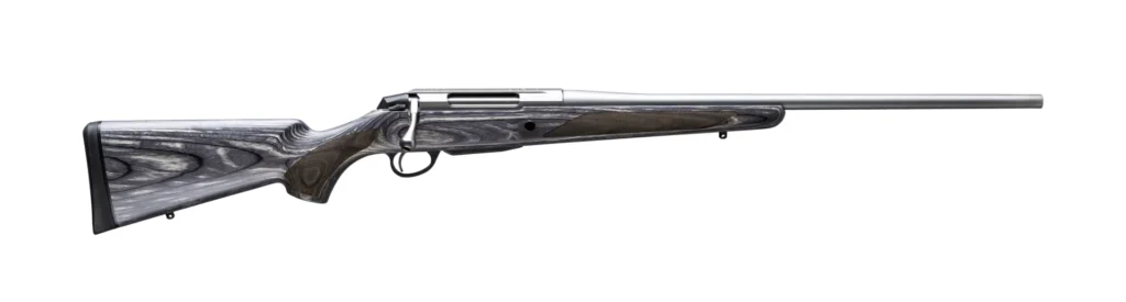 Tikka JRTXG31622MT T3x Laminated Full Size 308 Win 3+1 20" Stainless Threaded Barrel, Stainless Steel Drilled & Tapped Receiver, Oil Gray Fixed Laminate Stock, Right Hand | Elite Firearms