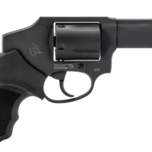 Taurus 2-650131 650  Small 357 Mag/38 Special +P 5 Shot 3" Matte Black Alloy Steel Barrel, Cylinder & Frame, Black Rubber Grip, Transfer Bar Safety, Concealed Hammer
