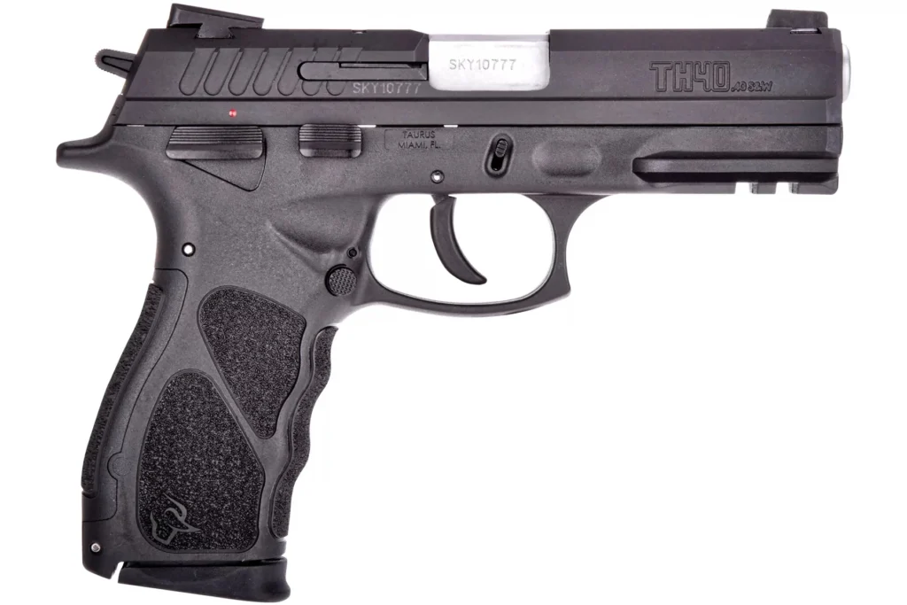 Taurus 1TH40041 TH Full Size 40 S&W 15+1 4.27" Matte Stainless Steel Barrel, Matte Black Serrated Slide, Black Polymer Frame w/Picatinny Rail, Black Finger Grooved Polymer Grip Right Hand | Elite Firearms