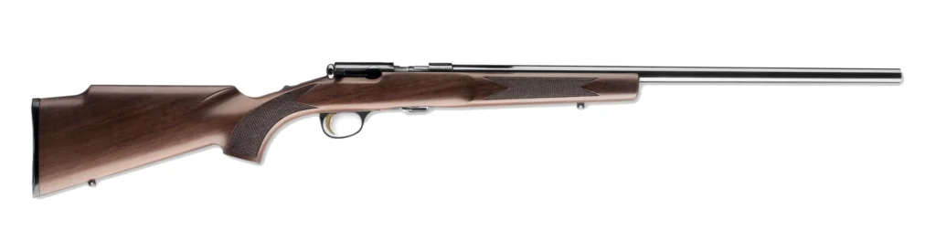 Browning 025176270 T-Bolt Target/Varmint 17 HMR 10+1 22" Heavy Target Barrel, Polished Blued Steel Receiver, Satin Black Walnut Stock With Monte Carlo Comb, Optics Ready | Elite Firearms