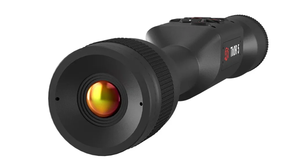 ATN TIWST5319A Thor 5 320 Thermal Rifle Scope, Black Anodized 3-12x Smart Mil Dot Reticle w/Zoom 320x240, 12 Microns 60 fps Resolution | Elite Firearms