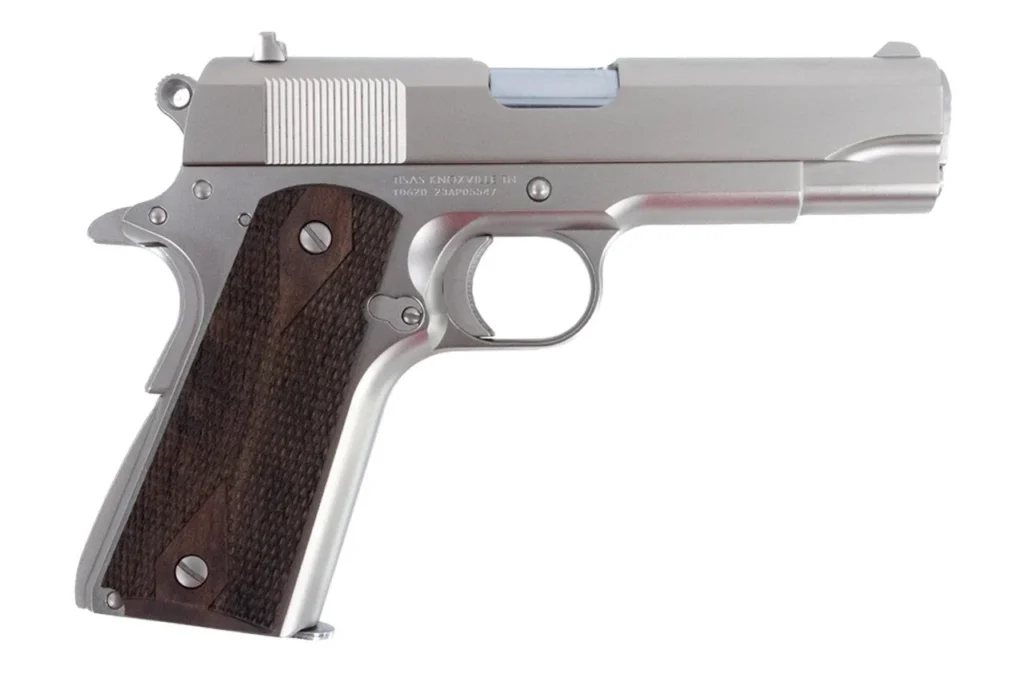 Tisas 1911 Tank Commander Handgun 9mm Luger 9rd Magazines (2) 4.25" Barrel Nickel | Elite Firearms