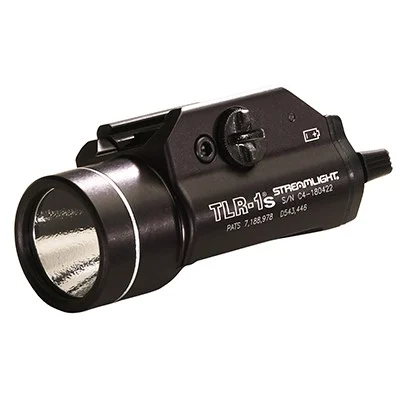 Streamlight 69210 TLR-1S Weapon Light w/Strobe 300 Lumens Output, White LED Light, Glock Style Rail/Picatinny Mount, Black Anodized Aluminum | Elite Firearms