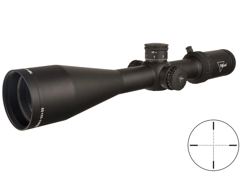 Trijicon 3000007 Tenmile  Matte Black 4-24x50mm 30mm Tube LED Illuminated MRAD Ranging w/Red Dot Reticle | Elite Firearms