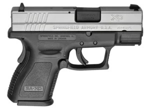 Springfield Armory XD9821 XD *CA Compliant Sub-Compact Frame 9mm Luger 10+1, 3" Black Melonite Steel Barrel, Serrated Stainless Steel Slide, Black Polymer Frame w/Picatinny Rail | Elite Firearms