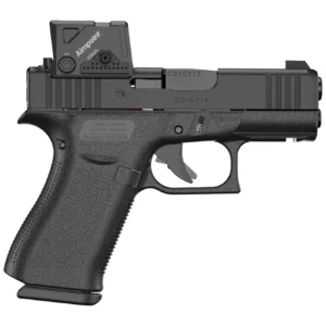 Glock PX4350B03FRMOS8A4 G43X MOS8 w/Aimpoint 9mm Luger 15+1 3.41" Black GMB Barrel, Black Steel Serrated w/Optic Slide, Black Polymer Frame w/Accessory Rail, Aimpoint COA 3.5 MOA Red Dot, Ambidextrous